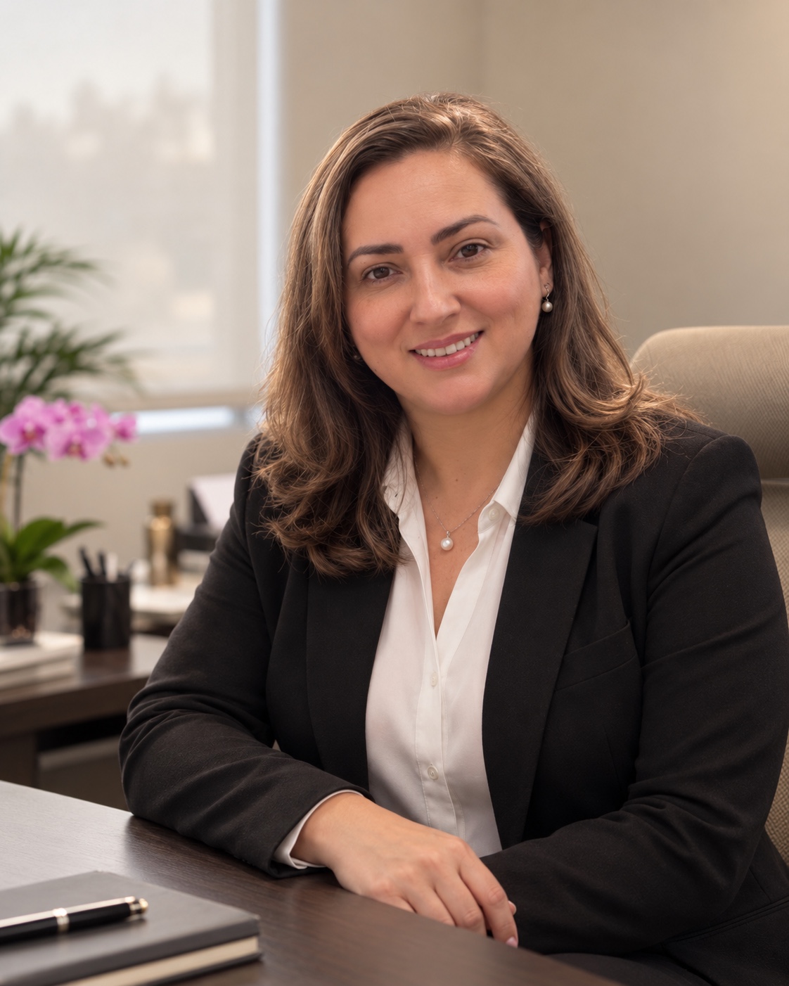 Rosa C. Chacón Vásquez at the RCCV office